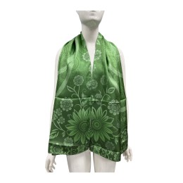 【Custom Green Floral Gradient Silk Scarf】|Three International|Brand Promotion|100% silk twill|Smooth Silk Fabric|Uniform Accessories|Scarf Specialty Store Scarf067 【Custom Green Floral Gradient Silk Scarf】|Three International|Brand Promotion|100% silk twill|Smooth Silk Fabric|Uniform Accessories|Scarf Specialty Store Scarf067